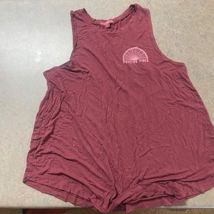 Dark red summer tank top